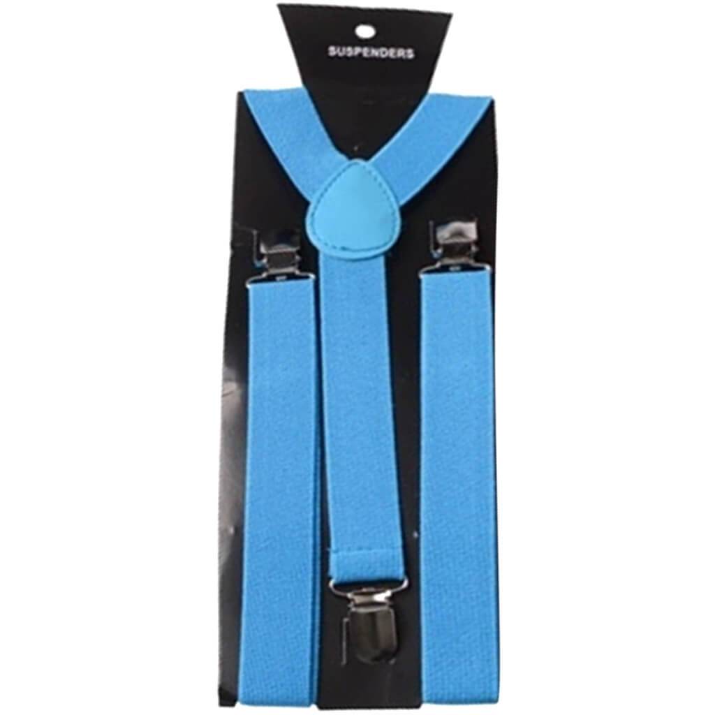 Neon Blue Suspenders