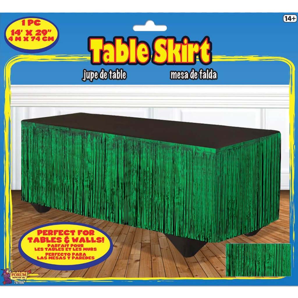 Table Skirt Metallic Fringe