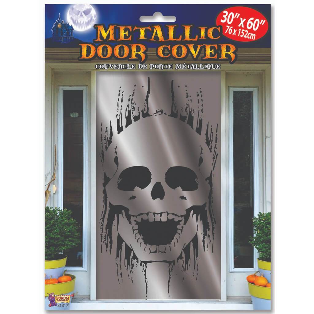 Metallic Skull Door Cover