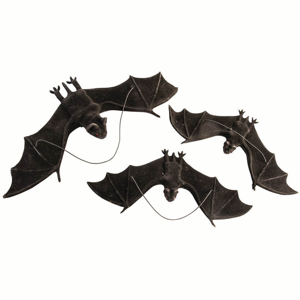 Halloween Flocked Bat Decoration