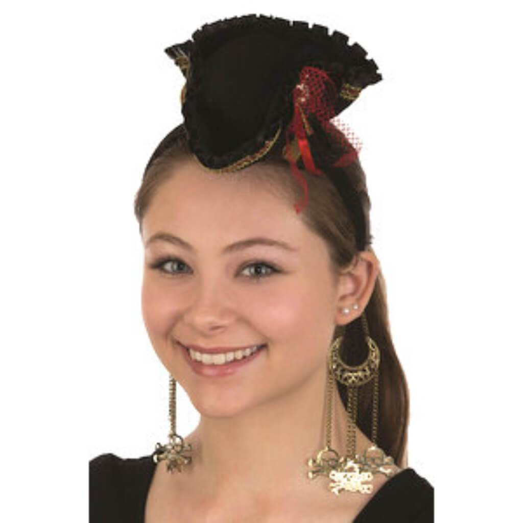 Pirate Hat Hdpiece W/Earrings 