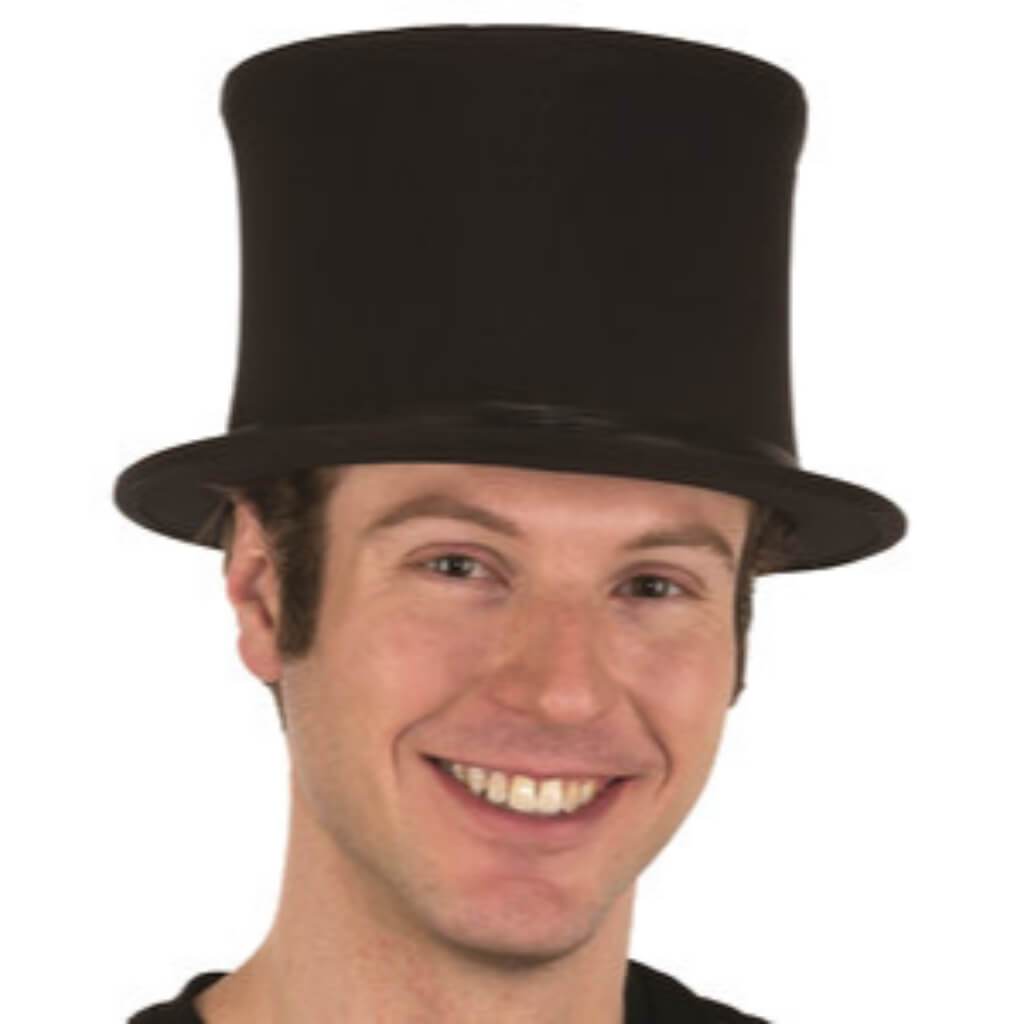 Black Collapsible Adult Top Hat 