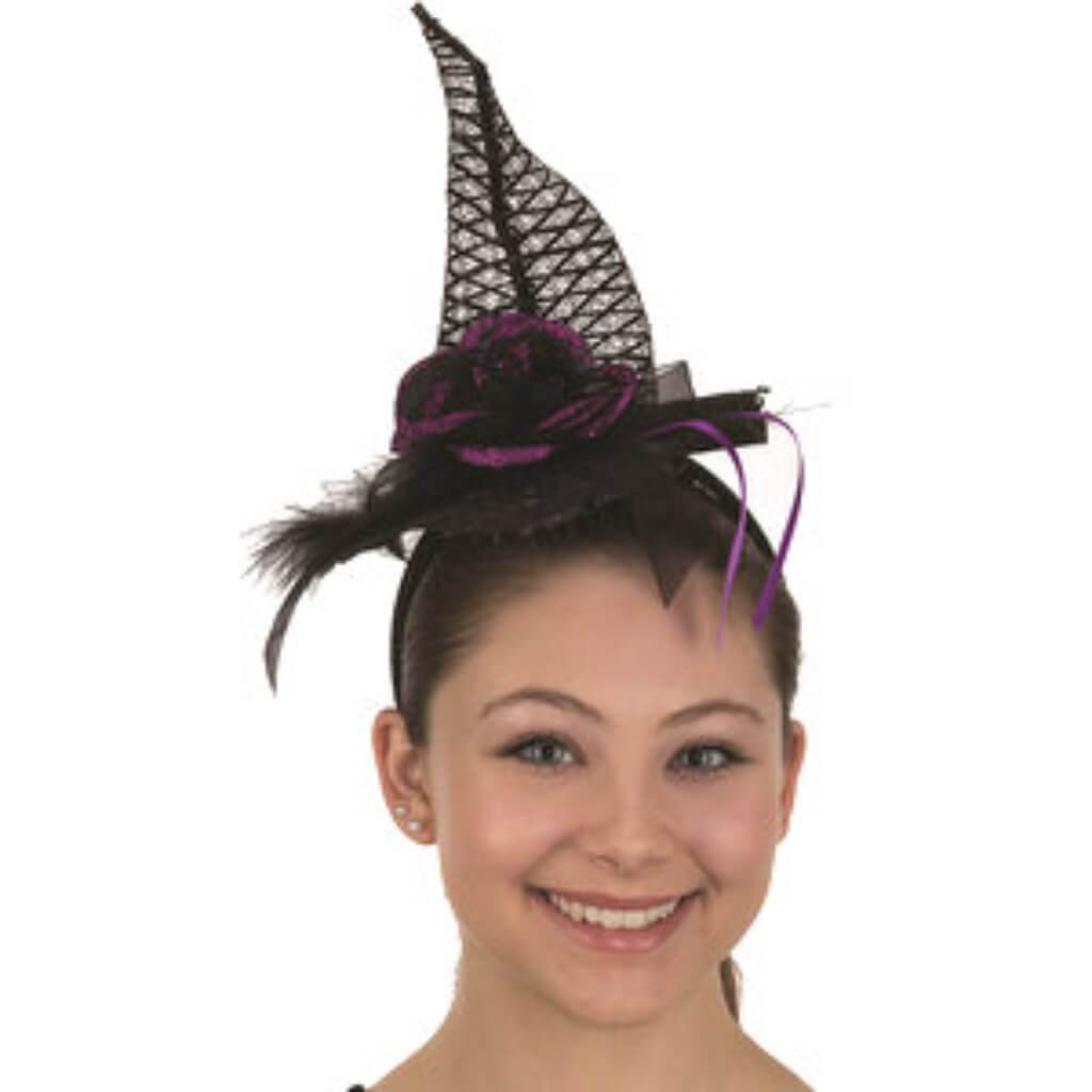 Witch Hat W/ Flower Headpiece 