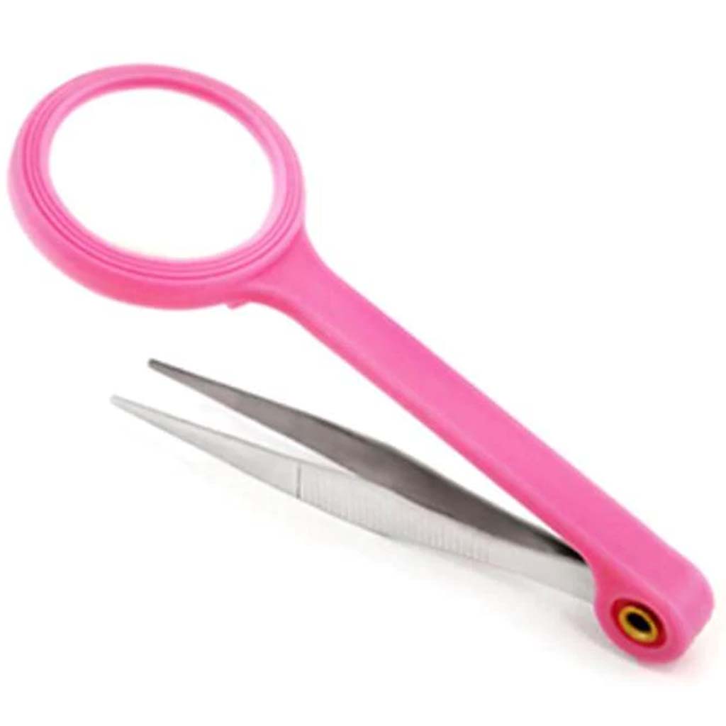 TWEEZERS SCOPE JEWELRY TOLL W/ MAGNIFIER 