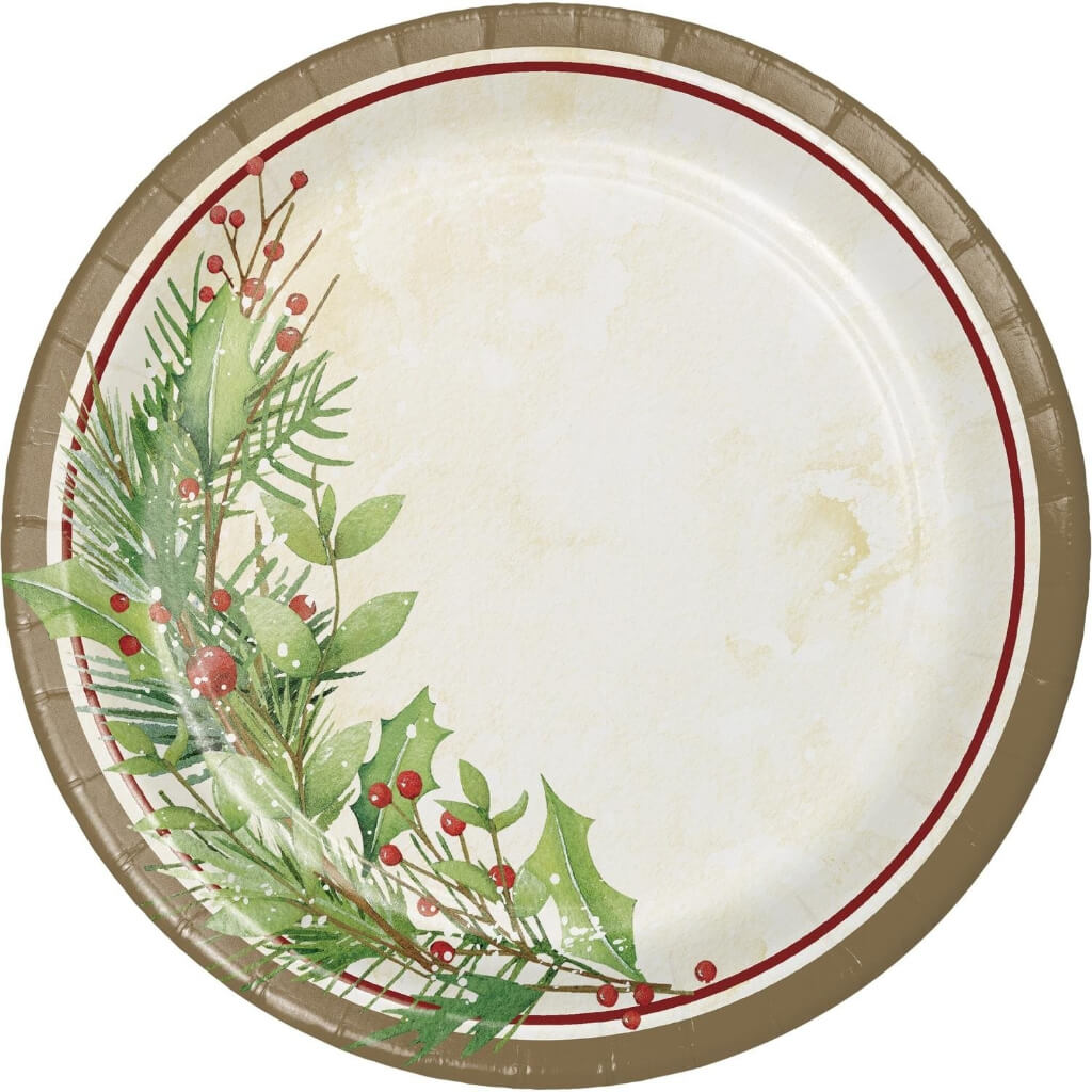 Winter Wreath Plates7 Ss 8Ct 