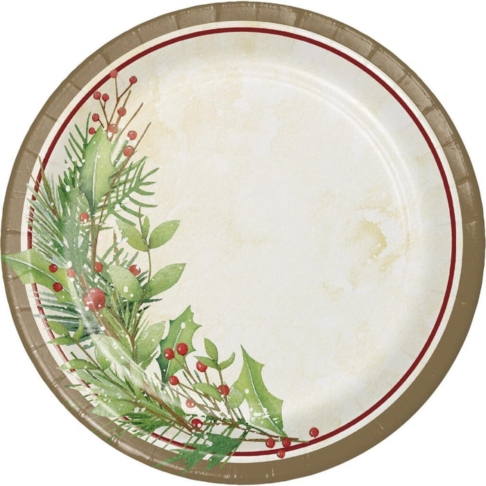 Winter Wreath Plates7 Ss 8Ct 