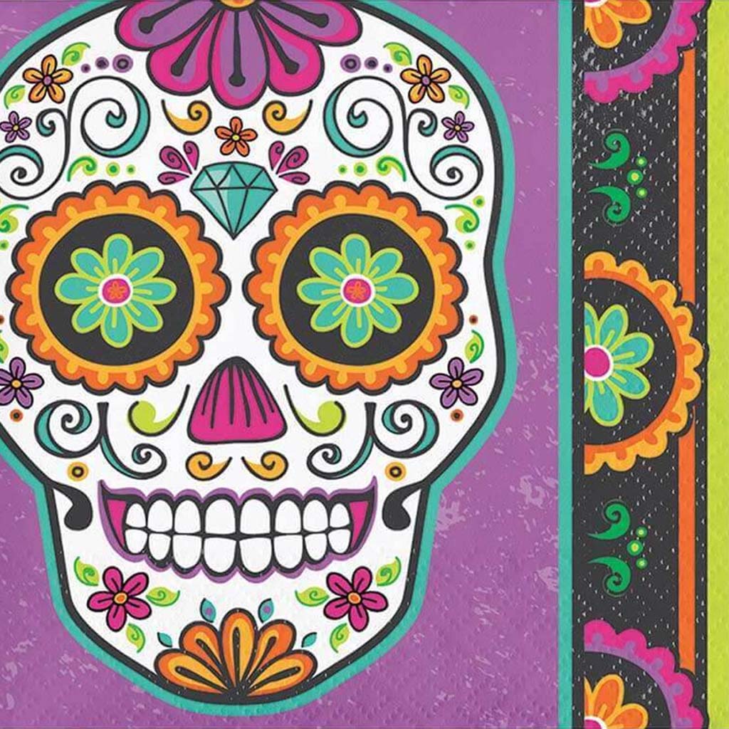 Dia De Los Muertos Beverage Napkin 2Ply 16ct