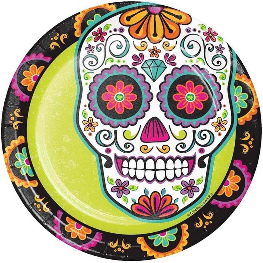 Dia De Los Muertos Luncheon Plate 7in 8ct