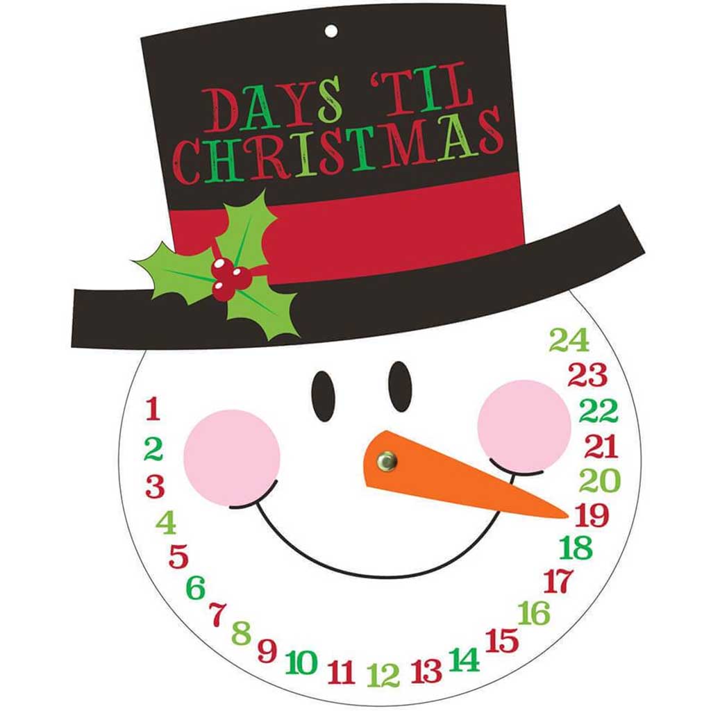 Snowman Countdown to Christmas Cutout 