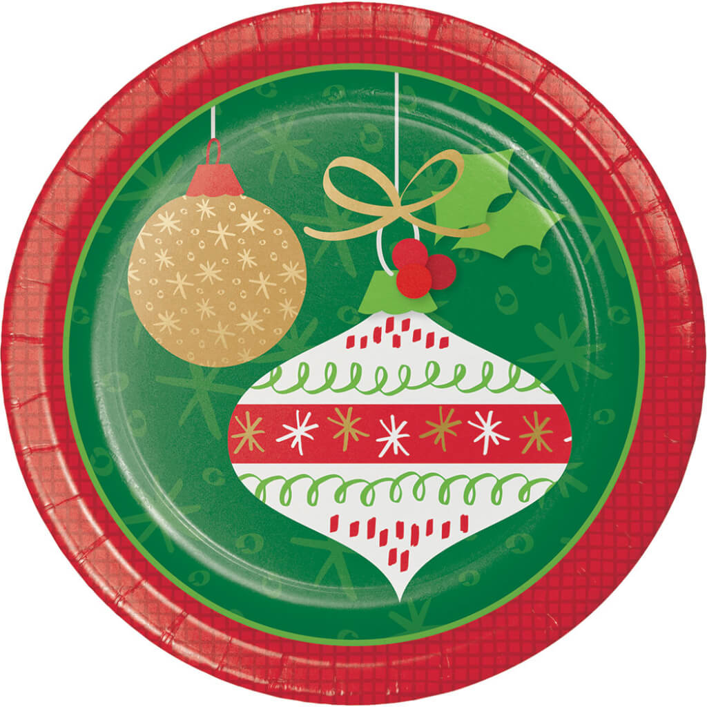 Glittering Ornaments Plates 7 8Ct 