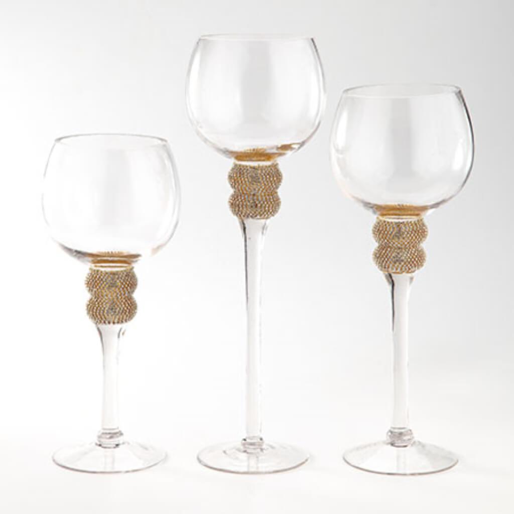 D:5"Glass Accessory 3Sets H:12"/15.5"/19.5" 