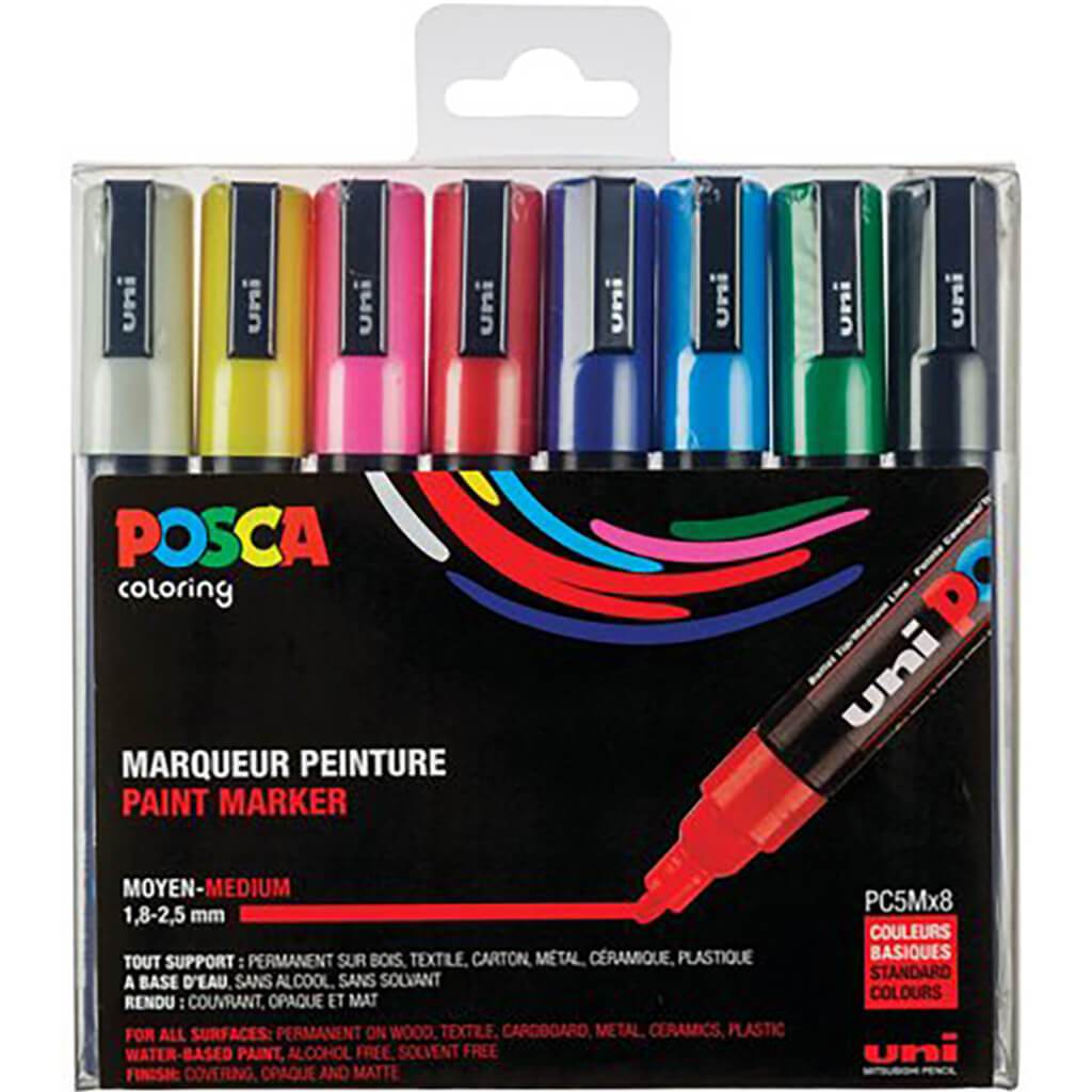 PC-5M Medium Tip Paint Marker Set