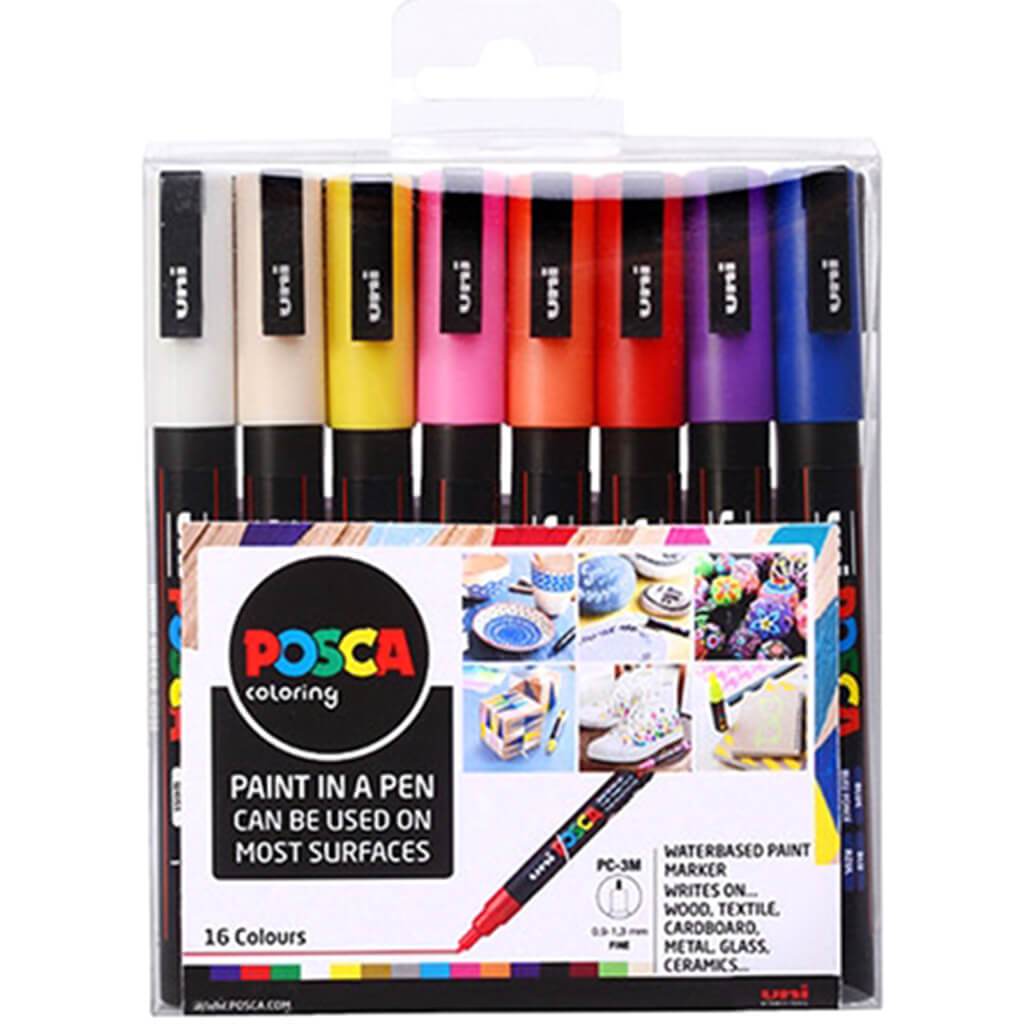 PC-3M Fine Bullet Paint Marker 16pcs Set