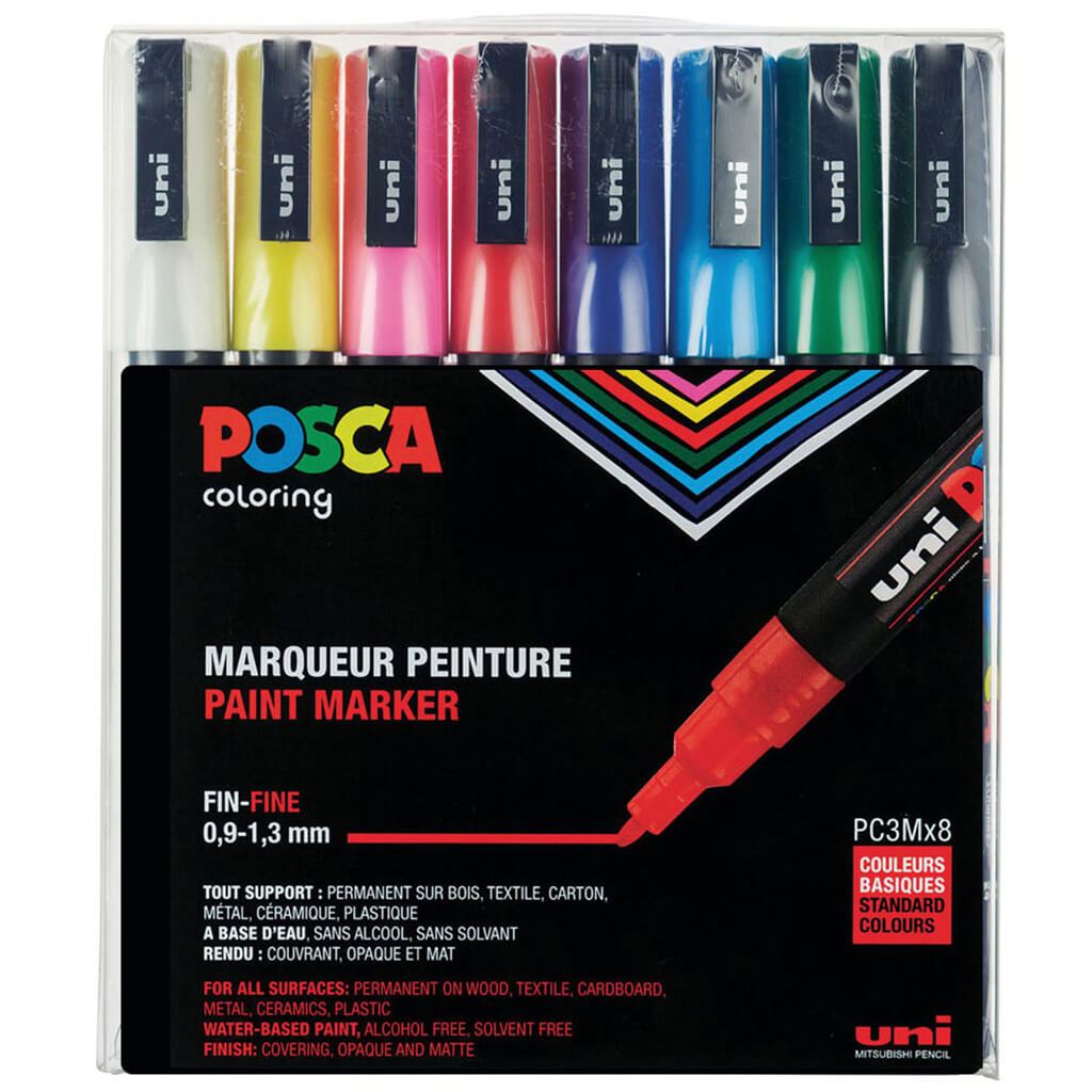 PC-3M Fine Paint Marker 8pcs Sets