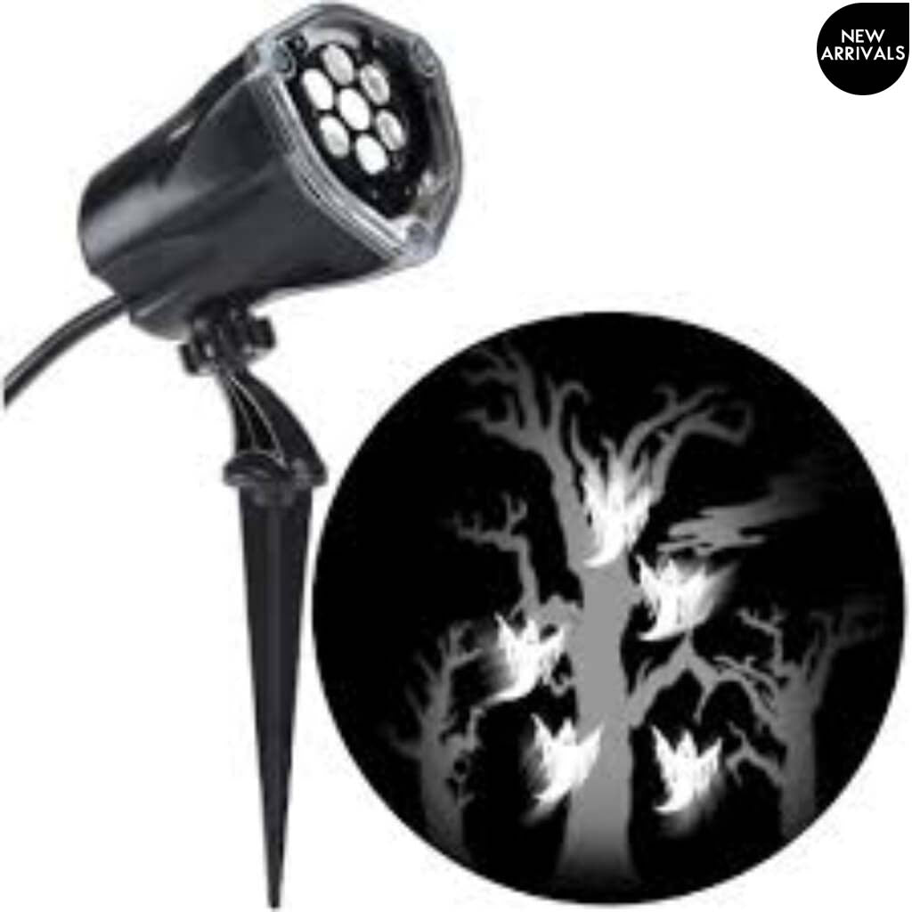 LED Halloween Projection Whirl Motion Static Ghost Tree