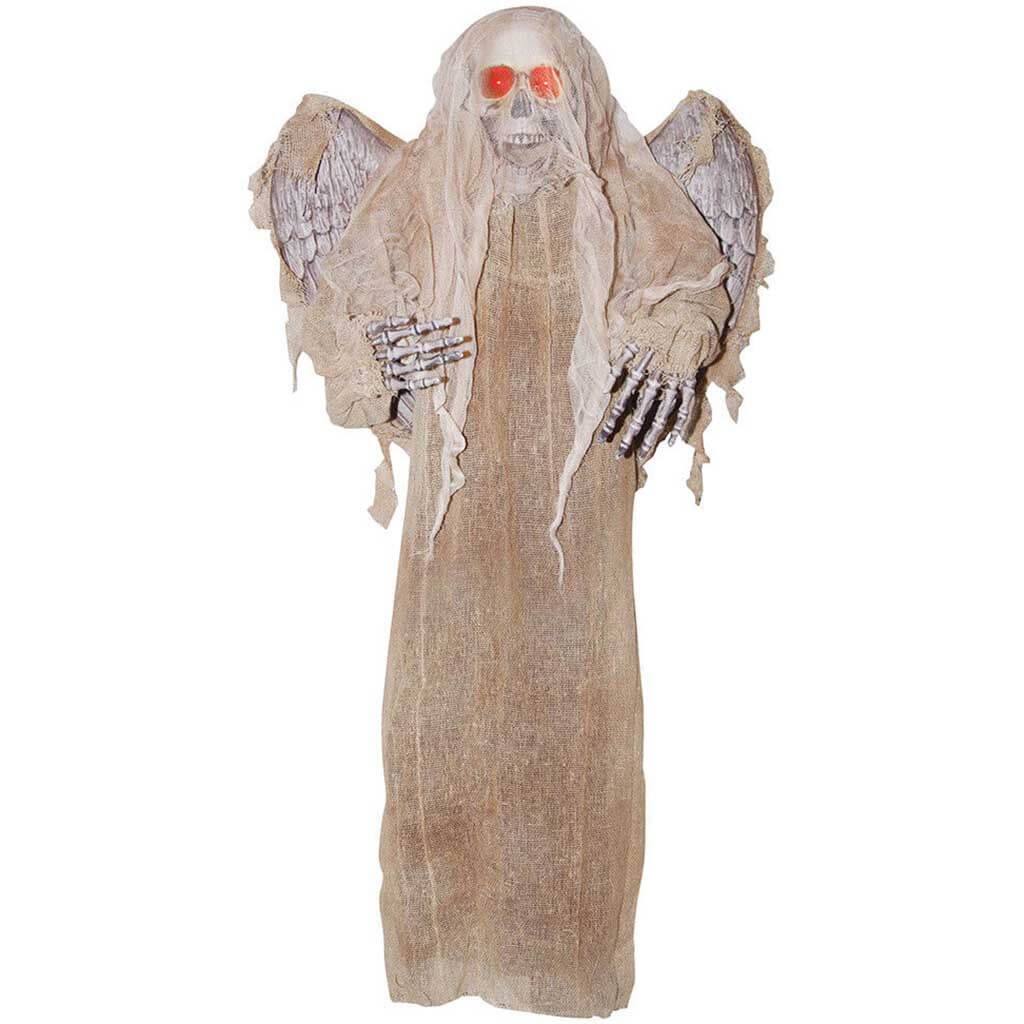 Animated Battery-Operated Skeleton with Wings Reaper Angel