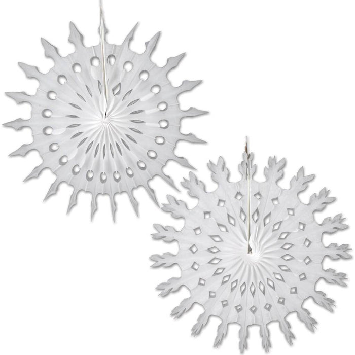 White Tissue Snowflakes 