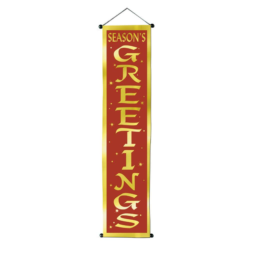 Season&#39;s Greetings Velvet Lame Door Panel 