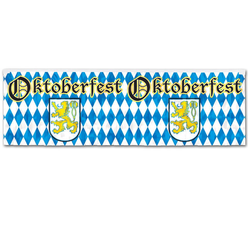 Flame Metallic Oktoberfest Fringe Banner