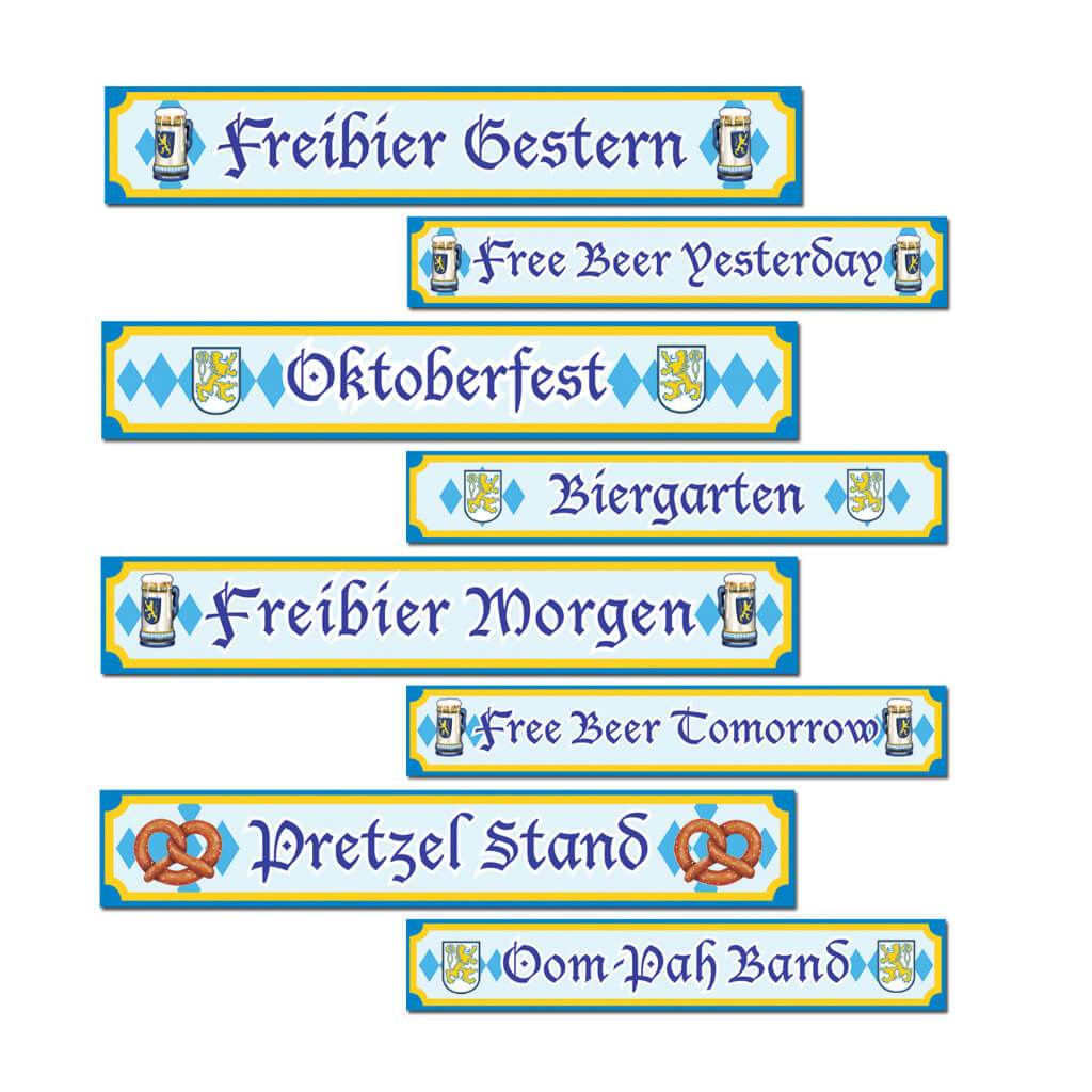 Oktoberfest Sign Cutouts 4in X 24in