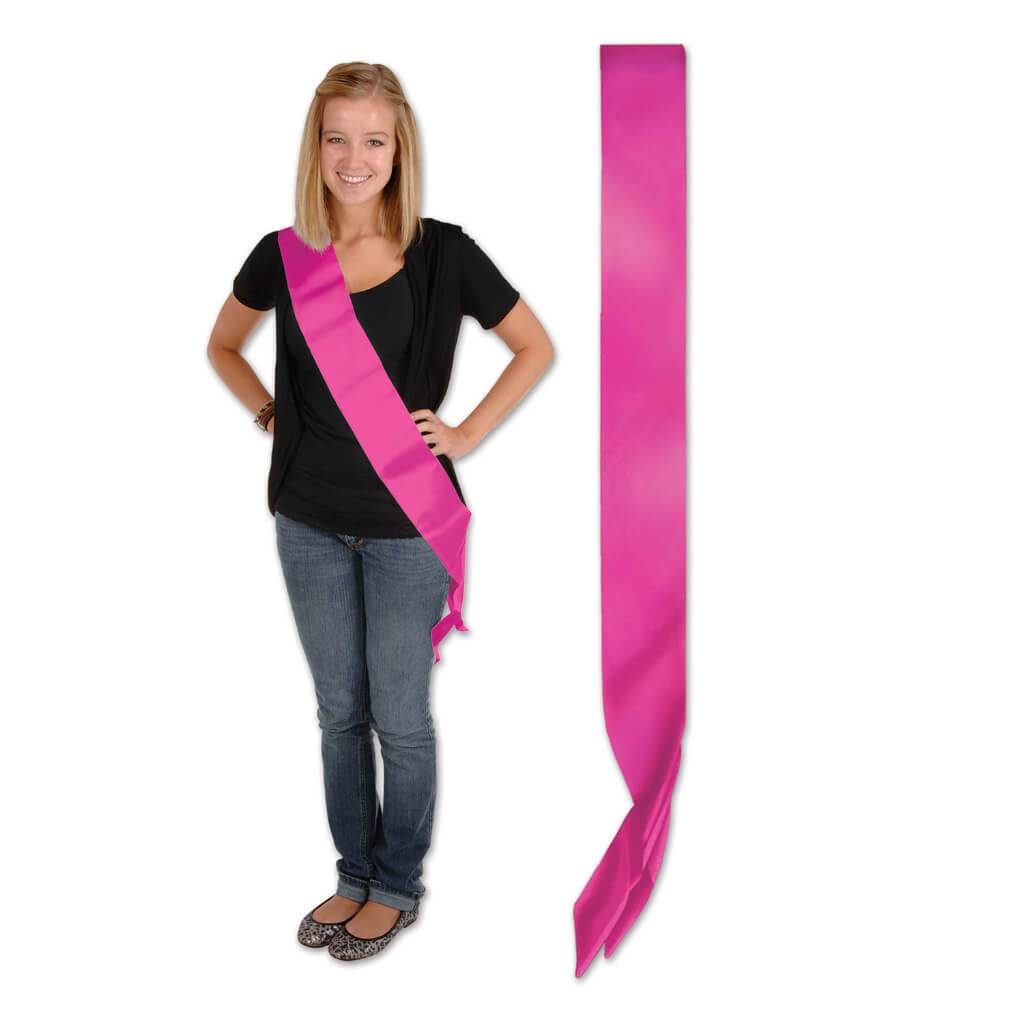 Satin Sash Cerise
