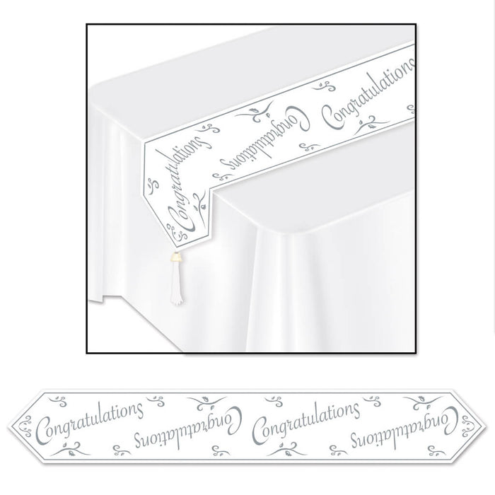 Printed Congratulations Table Runner 11in X 6ft