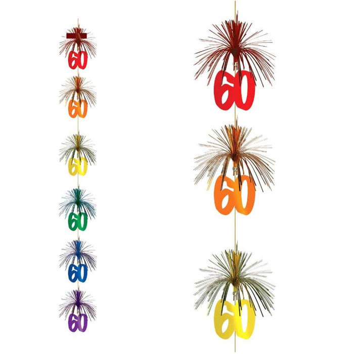 "60" Birthday Hanging Firework Stringer