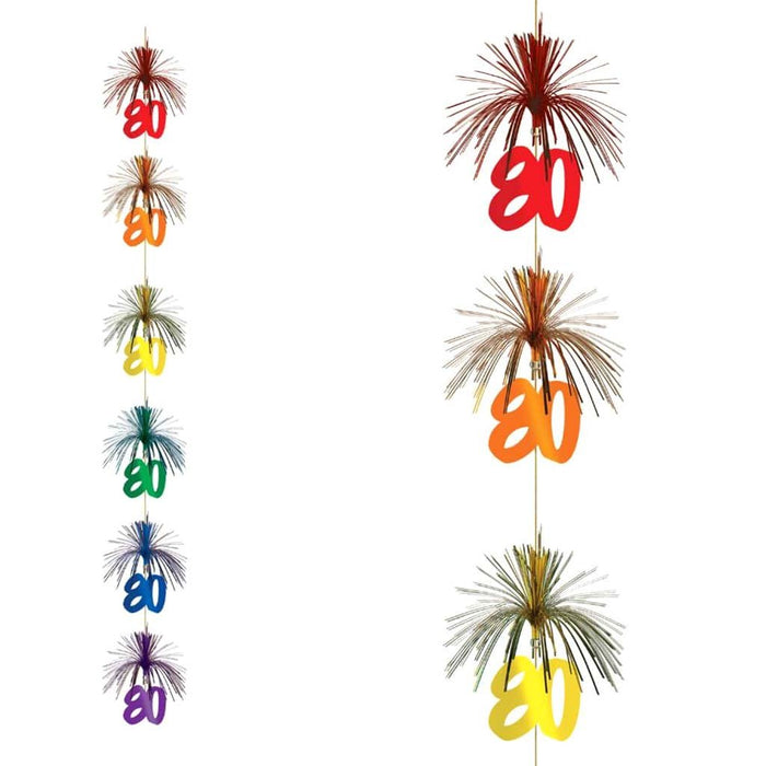 "80" Birthday Hanging Firework Stringer