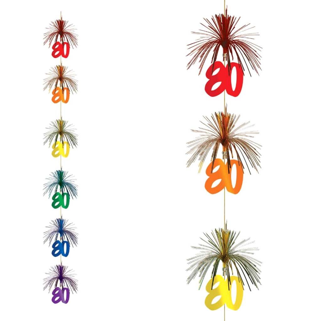 &quot;80&quot; Birthday Hanging Firework Stringer