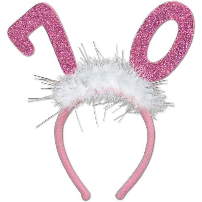"70" Glitter Bloppers With Marabou