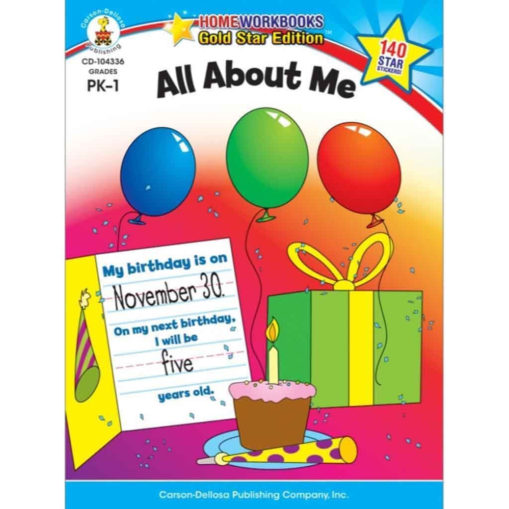 All About Me Workbook Grade Pk-1 