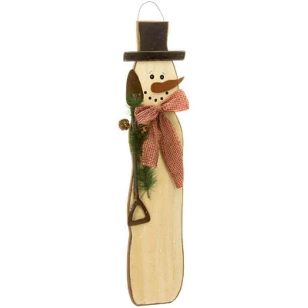 Snowman with Shovel Mdf Wall Decor 