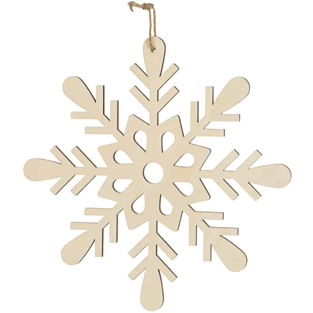 Unfinished Wood Snowflake Ornament 