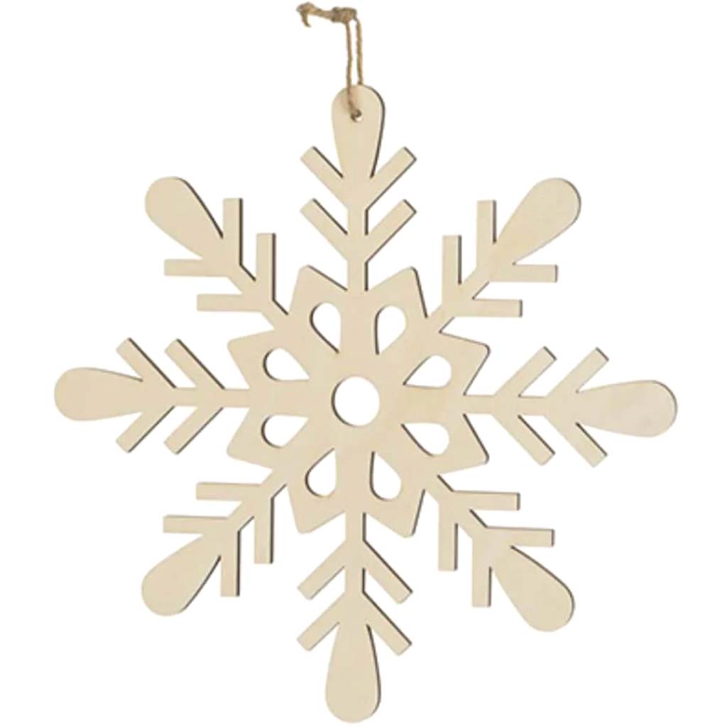 Unfinished Wood Snowflake Ornament 