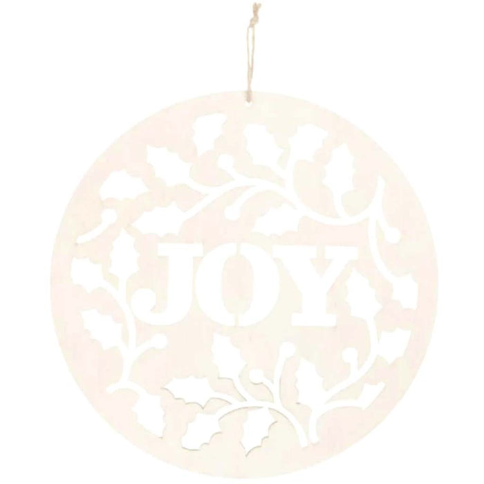 Unfinished Wood Joy Ornament 