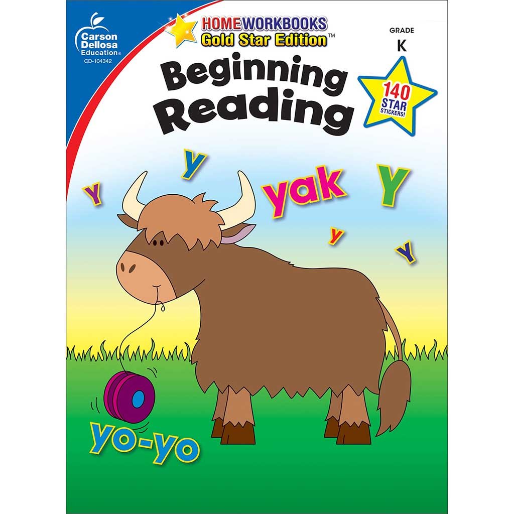 Beginning Reading Workbook Grade K Paperback