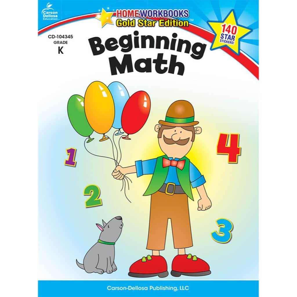 Beginning Math Workbook Grade K / Ages 5-6 