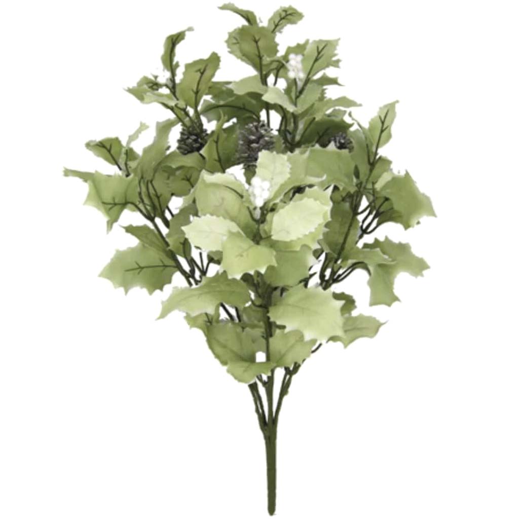 Mixed Holly Bush Frosted Sage 22in 