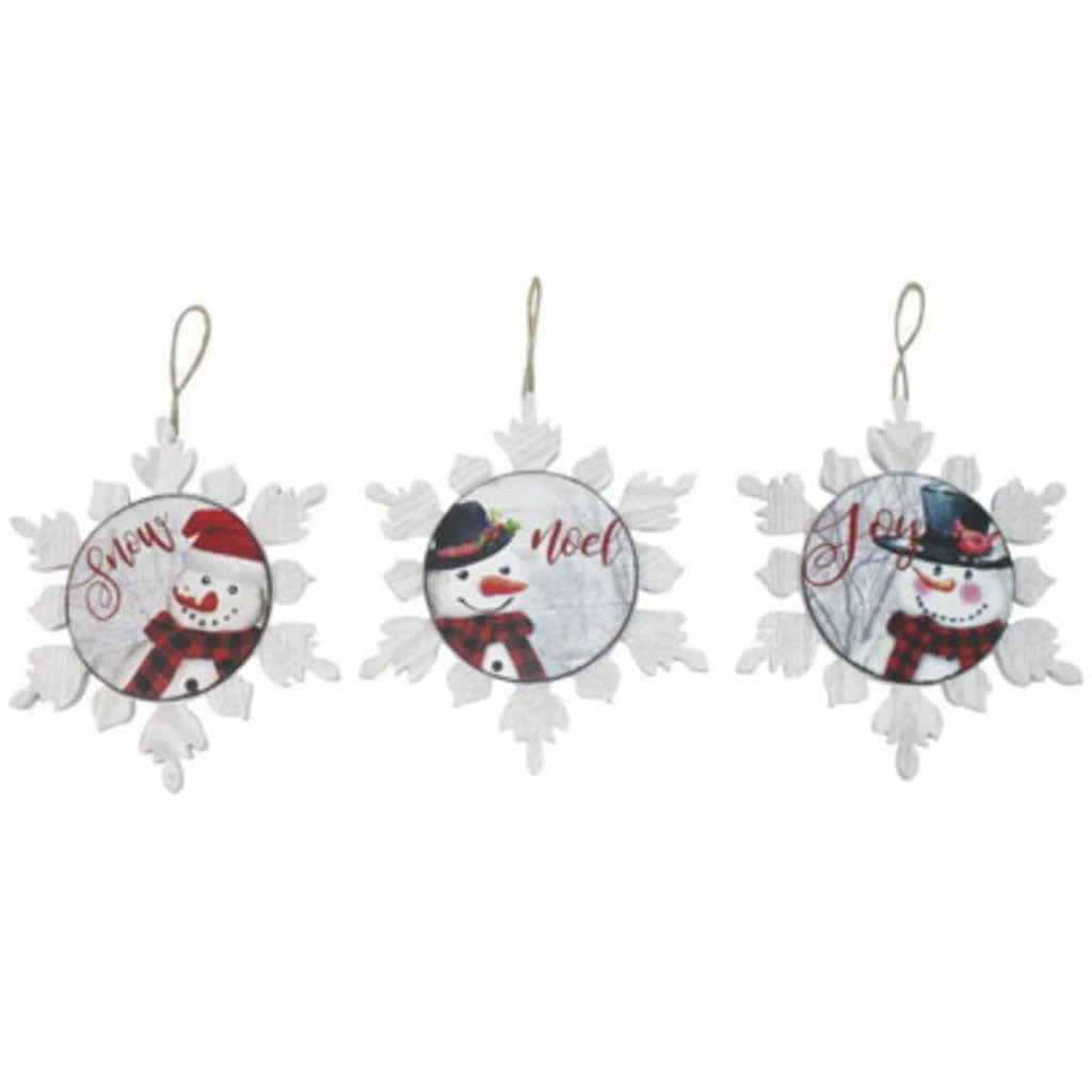 Snowman Snowflake Ornament