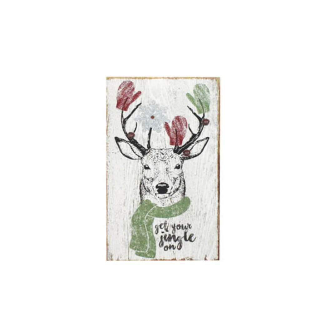 Christmas Deer MDF Wall Plaque