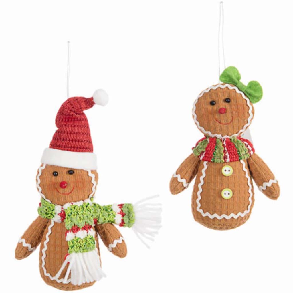 Fabric Gingerbread Man Ornaments 