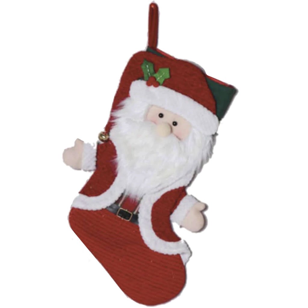 Christmas Santa Stocking, 8in X 21in