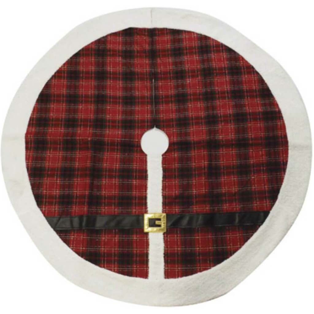 Plaid Christmas Tree Skirt 