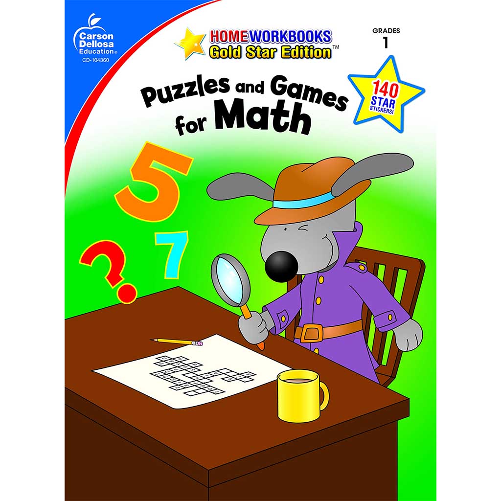 Homework Workbook Puzzles and Games for Math Grade 1