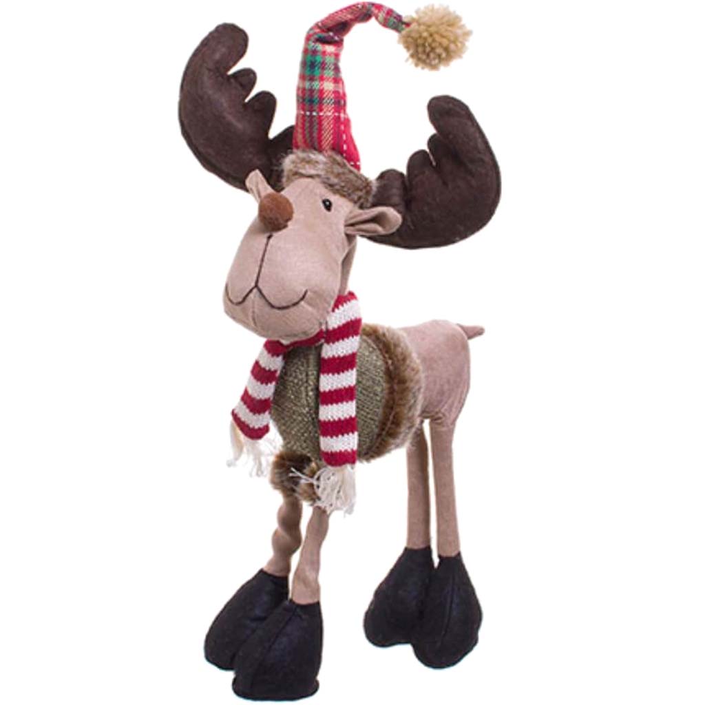 Fabric Standing Four Legs Moose Decoration 