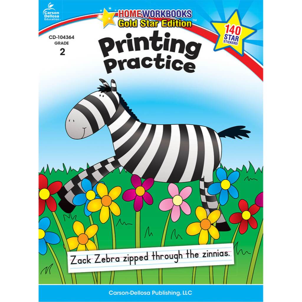 Printing Practice Workbook Grade 2 