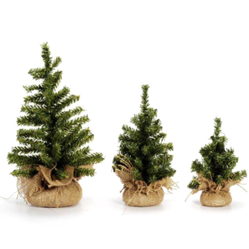 Canadian Tree with Burlap Base 32 Tips 6 Inches 