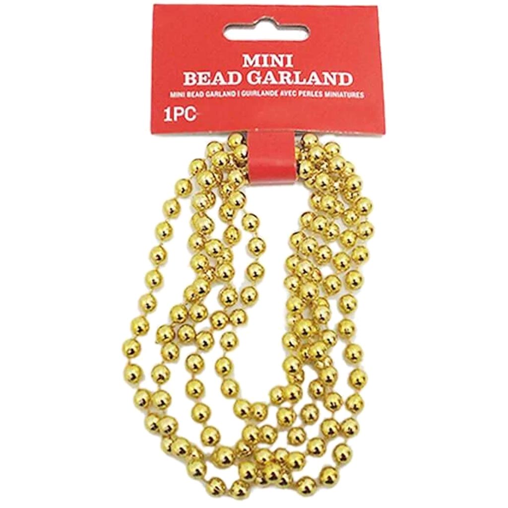 4 FEET PLASTIC MINI BEADS GOLD