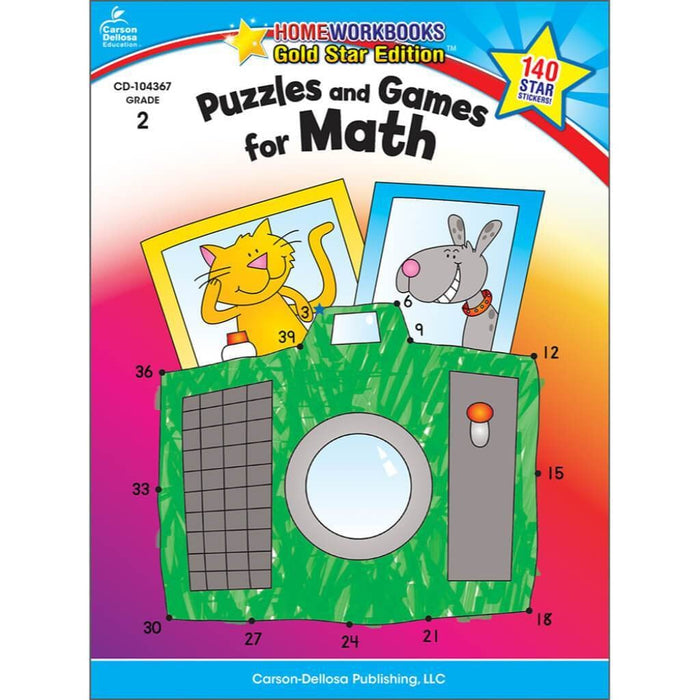 Puzzles & Games For Math Activity Book Grade 2 