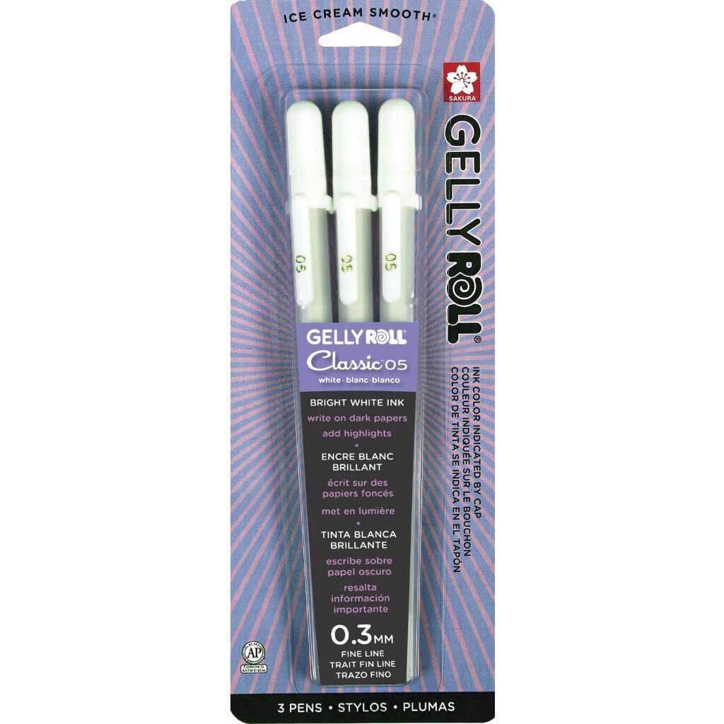 Gelly Roll Pens Sets 3 Pen Set White Fine Point